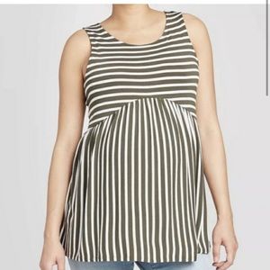 Isabel Maternity Striped Tank